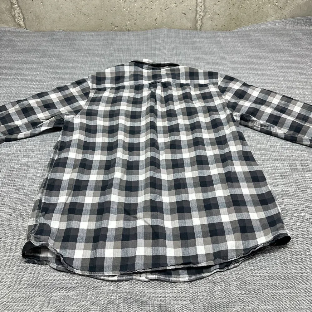 The North Face‎ Shirt Mens XXL Black White Check Outdoors Cabin Woods Gorpcore